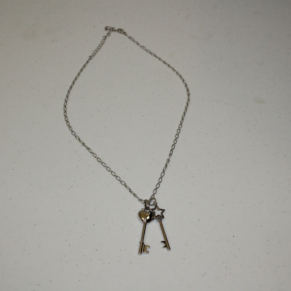 Mary Kay Key Silver Charm Necklace